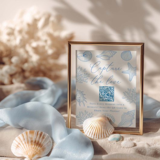 Poster  Seashells Bridal Shower Capture the love
