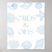Poster  Seashells Bridal Shower Cards And Gifts  (Devant)