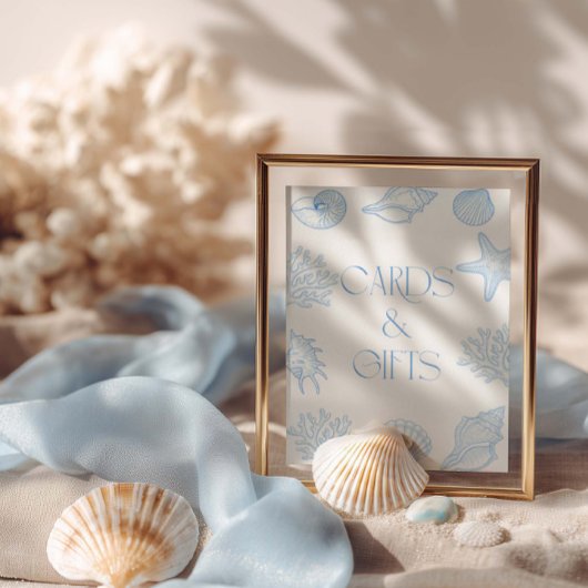 Poster  Seashells Bridal Shower Cards And Gifts 