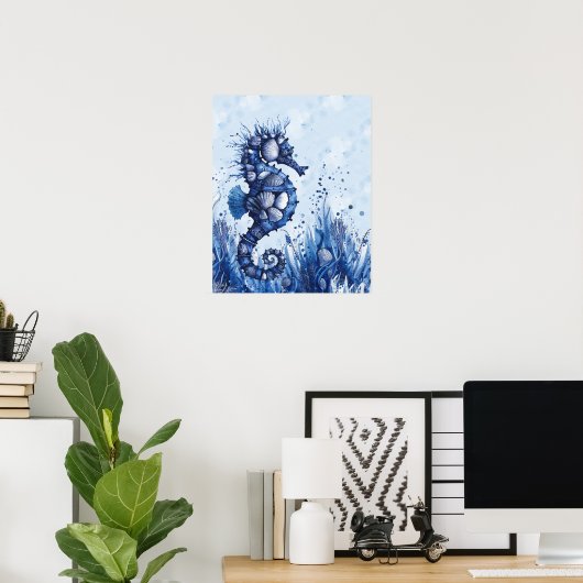 Poster Seashells Seahorse (Bureau à domicile)
