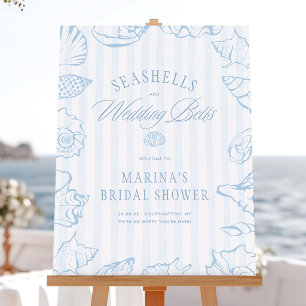 Poster Seashells & Wedding Bells Bienvenue à la Baby Show