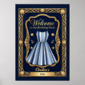 Poster Seaside Stripes Celebration Birthday (Devant)