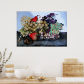 POSTER SEASON'S FRUITS / GRAPES AND PEARS (Cuisine)