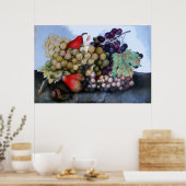 POSTER SEASON'S FRUITS / GRAPES AND PEARS (Cuisine)