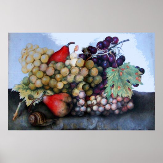 POSTER SEASON'S FRUITS / GRAPES AND PEARS (Devant)
