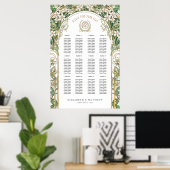 Poster Seating Chart Vintage Wedding Art Nouveau (Bureau à domicile)