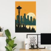 POSTER SEATTLE #1 (Bureau à domicile)