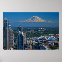 Seattle avec le Mont Rainier Photographie