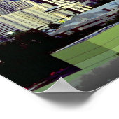 Poster Seattle avec Mount Rainier, Washington State, État (Coin)