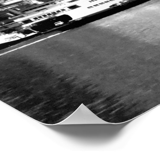 Poster Seattle en B&W (Coin)