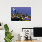 Poster Seattle lacs from Kerry Park à Queen Anne (Bureau à domicile)