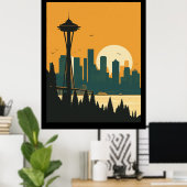 POSTER SEATTLE N° 1 (Bureau à domicile)