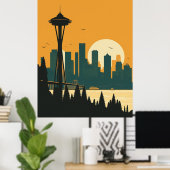 POSTER SEATTLE N° 1 (Bureau à domicile)