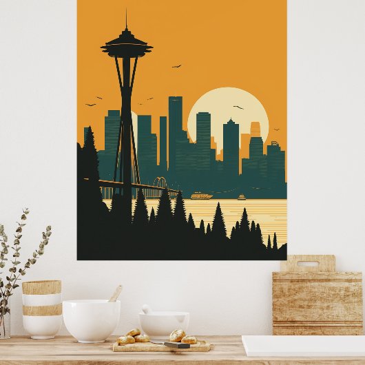 POSTER SEATTLE N° 1 (Cuisine)