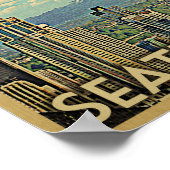 Poster Seattle Poster Vintage voyage Poster Mont R (Coin)