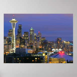 Poster Seattle seen from Kerry Park in Queen Anne
