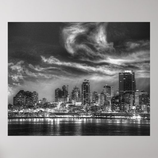 Poster Seattle Skyline (Devant)