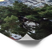 Poster Seattle Skyline dans le brouillard et la pluie (Coin)