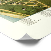 Poster Seattle, WA Carte panoramique - 1891 (Coin)