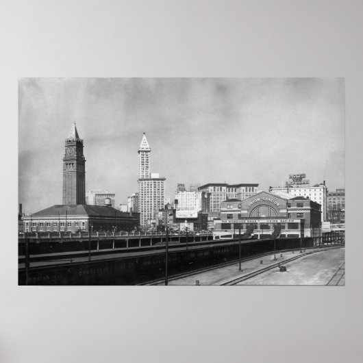 Poster Seattle, WA - Seattle Railway Centre et Smith (Devant)