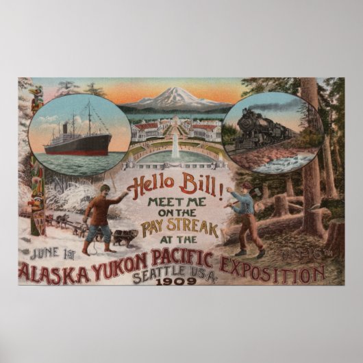 Poster Seattle, WAAD pour Alaska Yukon Pacific Expo. (Devant)