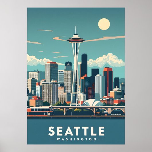 Poster Seattle Washington (Devant)