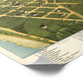 Poster Seattle Washington 1891 Antique carte panoramique (Coin)