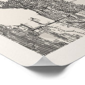 Poster Seattle Washington Boho Arch Beige Street Map (Coin)