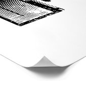 Poster Seattle, Washington en noir et blanc (Coin)