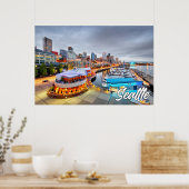 Poster Seattle, Washington, États-Unis (Cuisine)