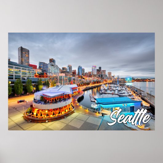 Poster Seattle, Washington, États-Unis (Devant)