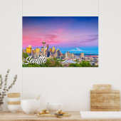 Poster Seattle, Washington, États-Unis (Cuisine)