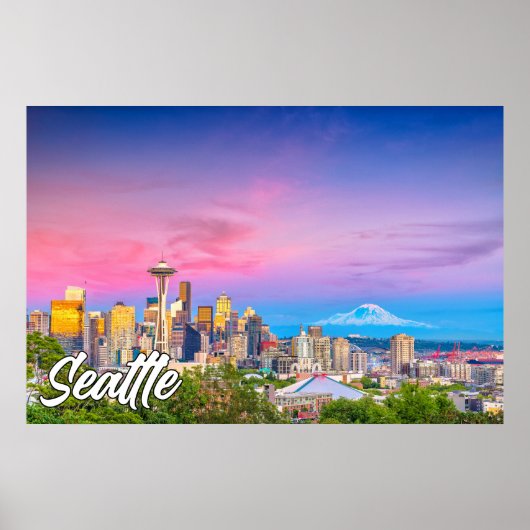 Poster Seattle, Washington, États-Unis (Devant)