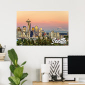 Poster Seattle, Washington, États-Unis (Bureau à domicile)