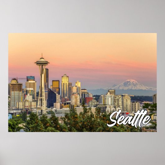 Poster Seattle, Washington, États-Unis (Devant)