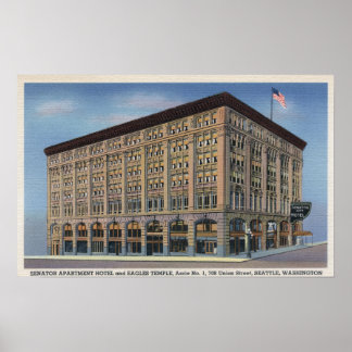 Poster Seattle, Washington - La position du sénateur Apt