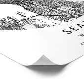 Poster Seattle Washington Minimal Modern Circle Street Ma (Coin)