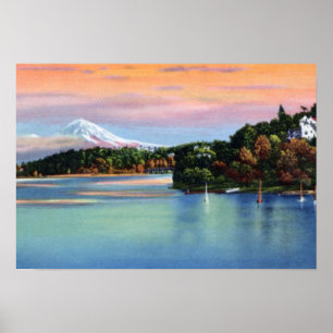 Poster Seattle Washington Mount Rainier