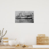 Poster Seattle, WashingtonVue du Tacoma Steamer (Cuisine)