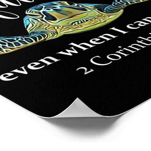 Poster Seaturtle Turtle I Will Walk By Faith Even When I (Coin)