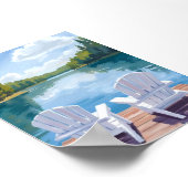 Poster Sebago Lake Maine | Peinture sur chaise Adirondack (Coin)