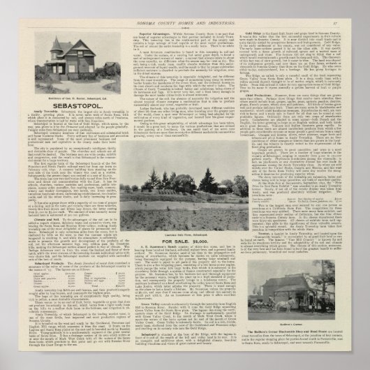 Poster Sebastopol, Californie (Devant)