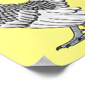 Poster Sebright chicken cartoon illustration (Coin)