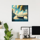 Poster S'échapper dans la nature | Bateau de pêche (Bureau à domicile)