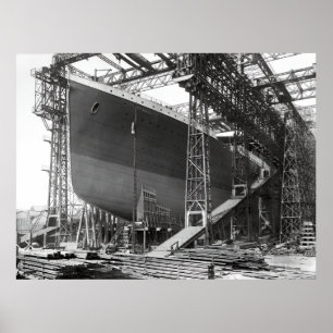 POSTER SÉCHÉ DOCK BELFAST - TITANIC 1911