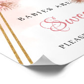 Poster Séché Fleur Tropicale Bébé Blush sont signe doux (Coin)