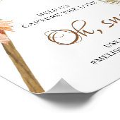 Poster Séché Palm Feuilles Pampas Grass Oh, Snap Sign (Coin)