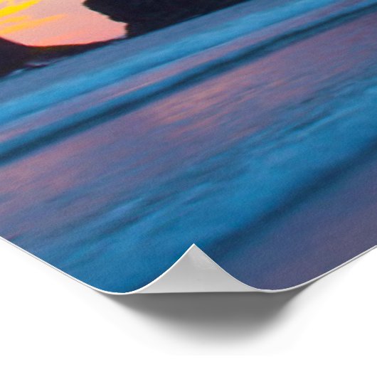 Poster Second Beach au coucher du soleil, Washington (Coin)