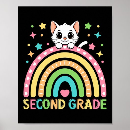 Poster Second Grade Vibes First Day Of 2nd Grade Crew Gir (Devant)