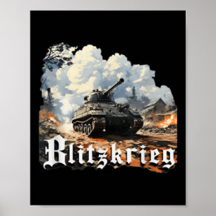 Poster Seconde Guerre mondiale Blitzkrieg